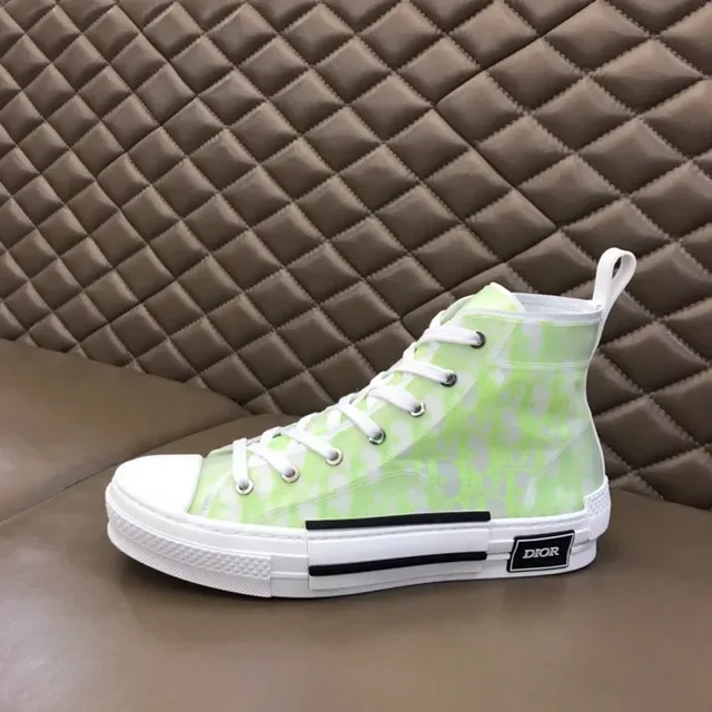 Dior B23 Vert lime néon transparent monogramme oblique sneakers lifestyle 9