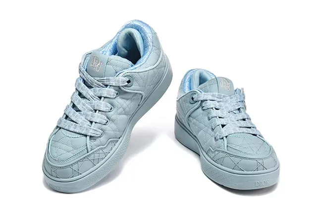 Dior Beige Marron Matelassé Cannage Tige Monogrammé Lacets Sneakers Lifestyle 9