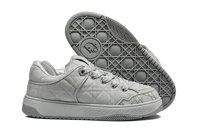 Dior Beige Marron Matelassé Cannage Tige Monogrammé Lacets Sneakers Lifestyle 17