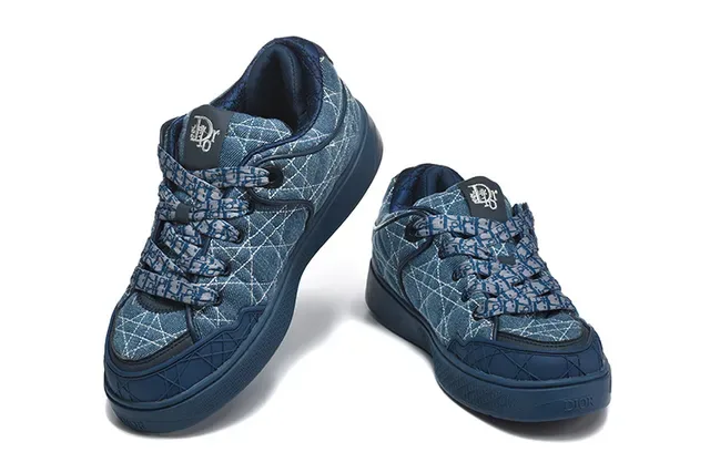 Dior Beige Marron Matelassé Cannage Tige Monogrammé Lacets Sneakers Lifestyle 21