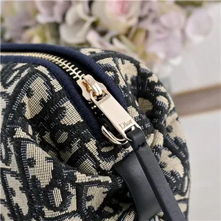 Dior Black Gold Logo Soft Rounded Shoulder Bag 6