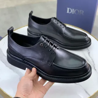 Dior কালো চামড়ার অক্সফোর্ড জুতা