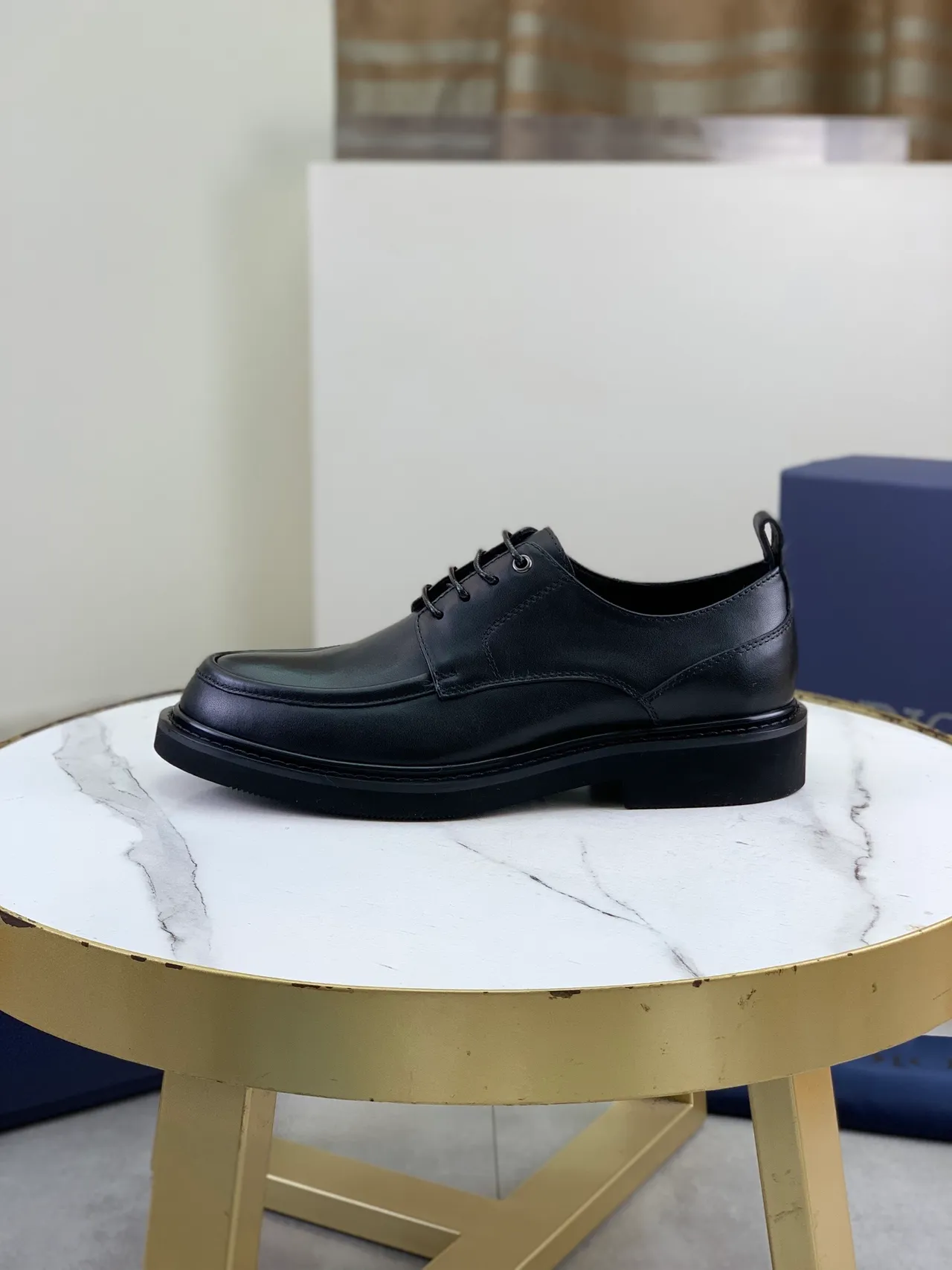 Dior কালো চামড়ার অক্সফোর্ড জুতা 6