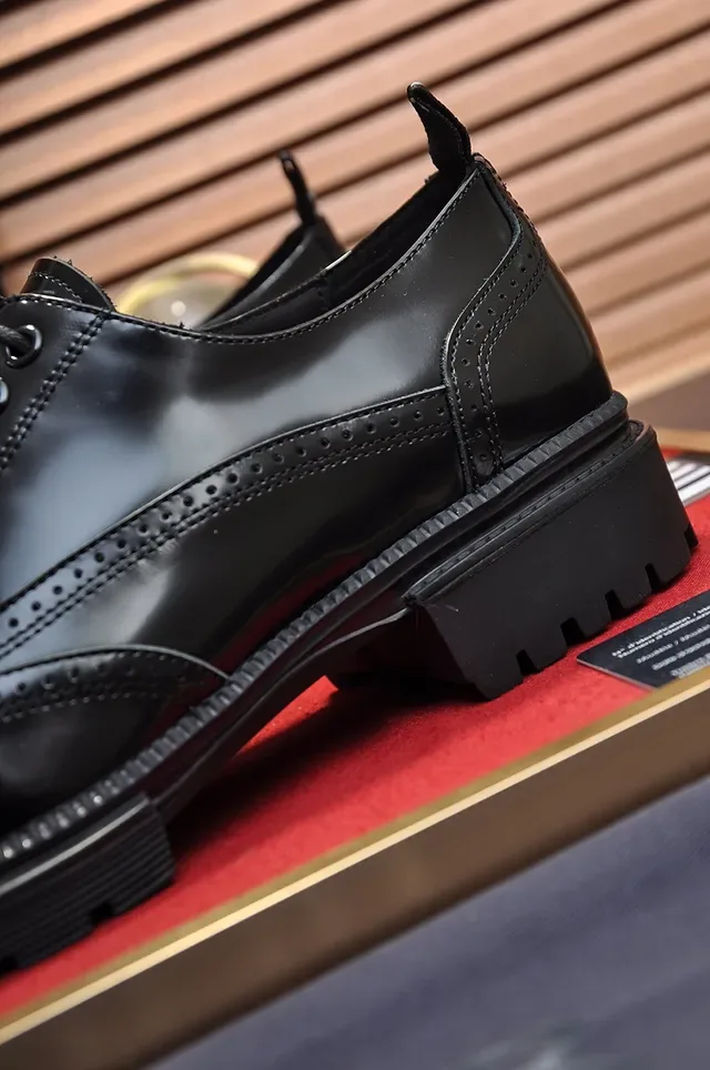 Dior Black Wingtip Patent And Smooth Leather Brogue 2