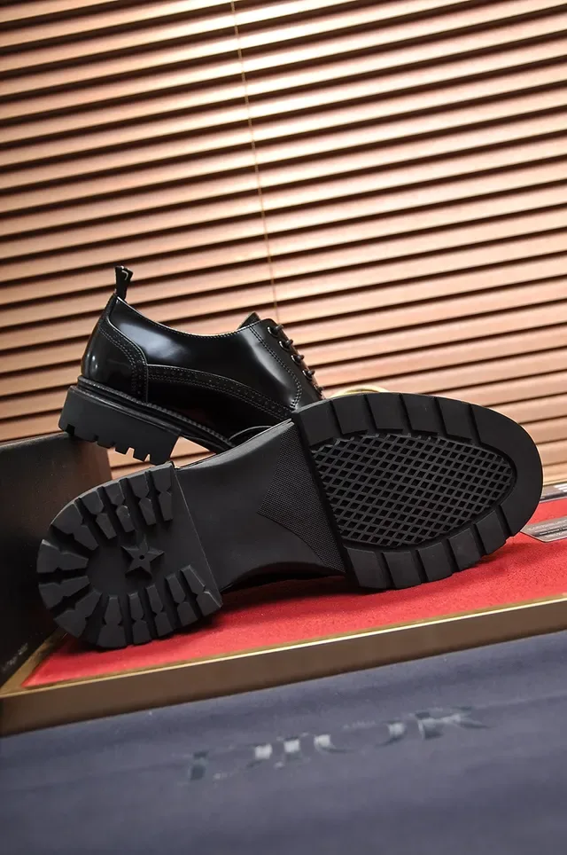 Dior Black Wingtip Patent And Smooth Leather Brogue 3