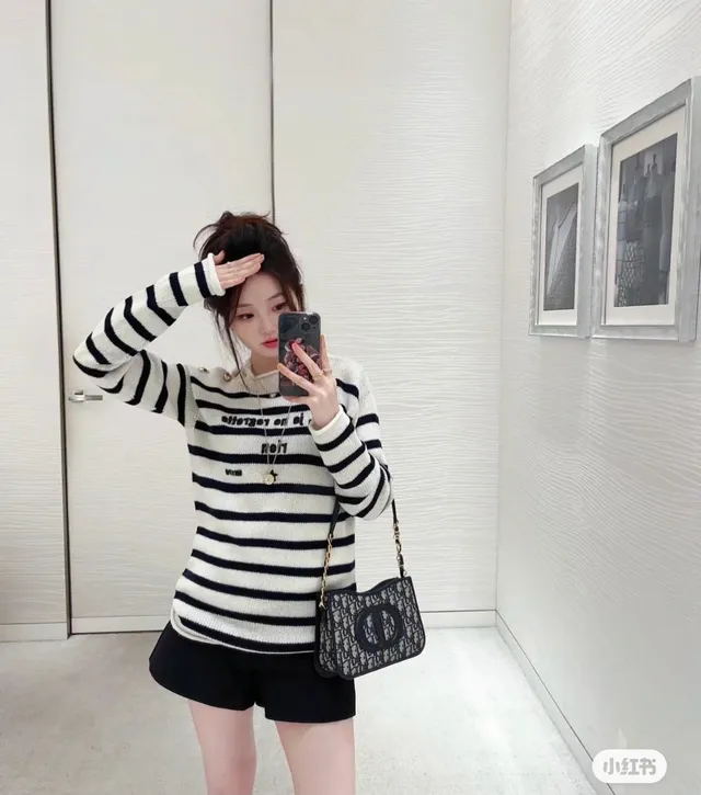 Dior Bobby Preto Bege Monogrammed Lona Borda de Couro Bolsa de Corrente 11