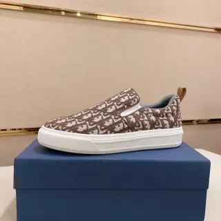 Dior 棕白 套脚 Monogram 提花 生活方式运动鞋