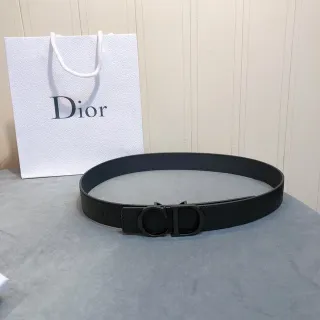 Dior CD Belt حزام جلد أسود