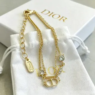 Dior Dioriviera Gold White Chain Multi-Charm Bracelet