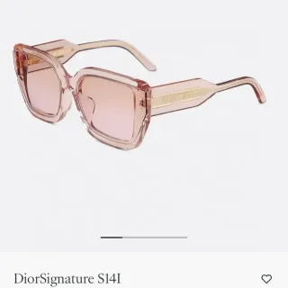 Dior DiorSignature S14I Transparent Pink Square Sunglasses