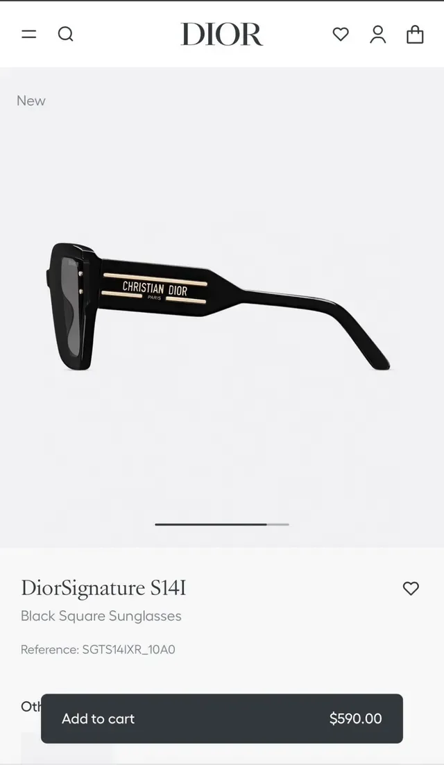 DiorSignature S14I Lunettes de soleil carrées transparentes roses 5