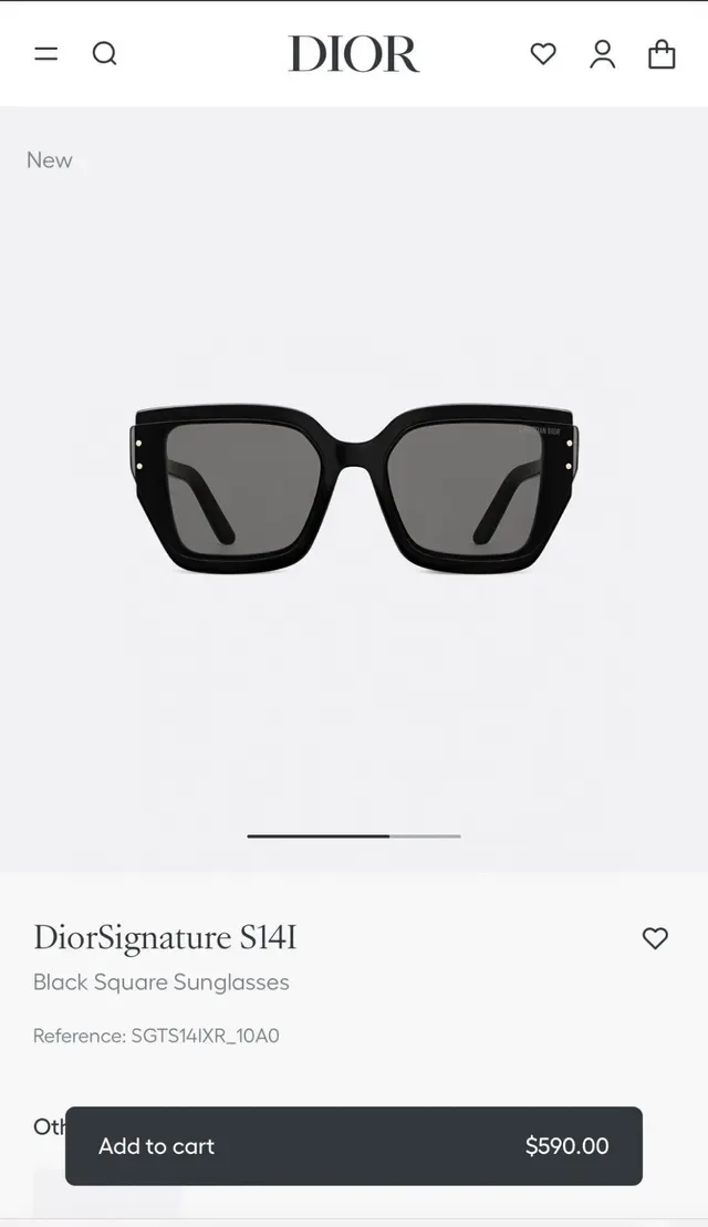 DiorSignature S14I Lunettes de soleil carrées transparentes roses 6