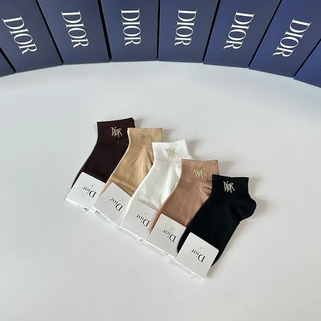 Dior Embroidered Logo Low-Cut Ankle Socks 4