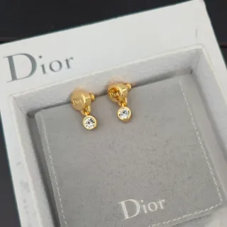 Boucles d'oreilles Dior en Cristal Doré
