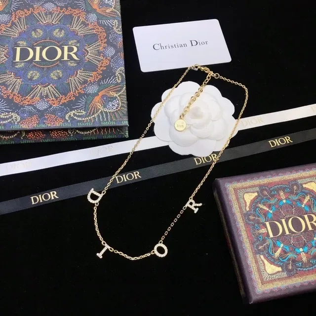 Dior Gold-Tone D Charm Camellia Bracelet 5