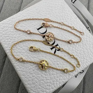 Dior Rose des Vents 金色调水晶星星手链