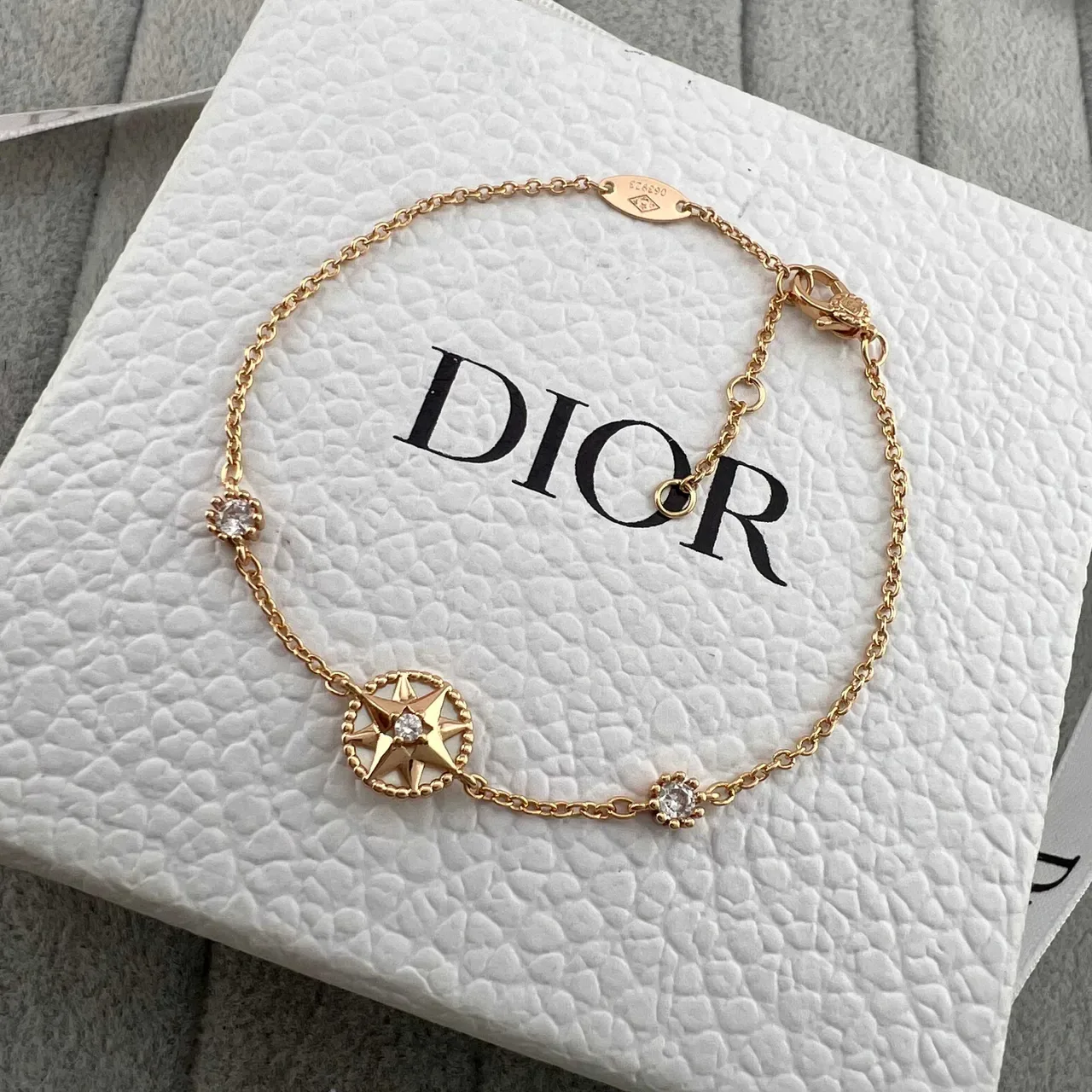 Dior Rose des Vents Gold-Tone Crystal Star Bracelet 3