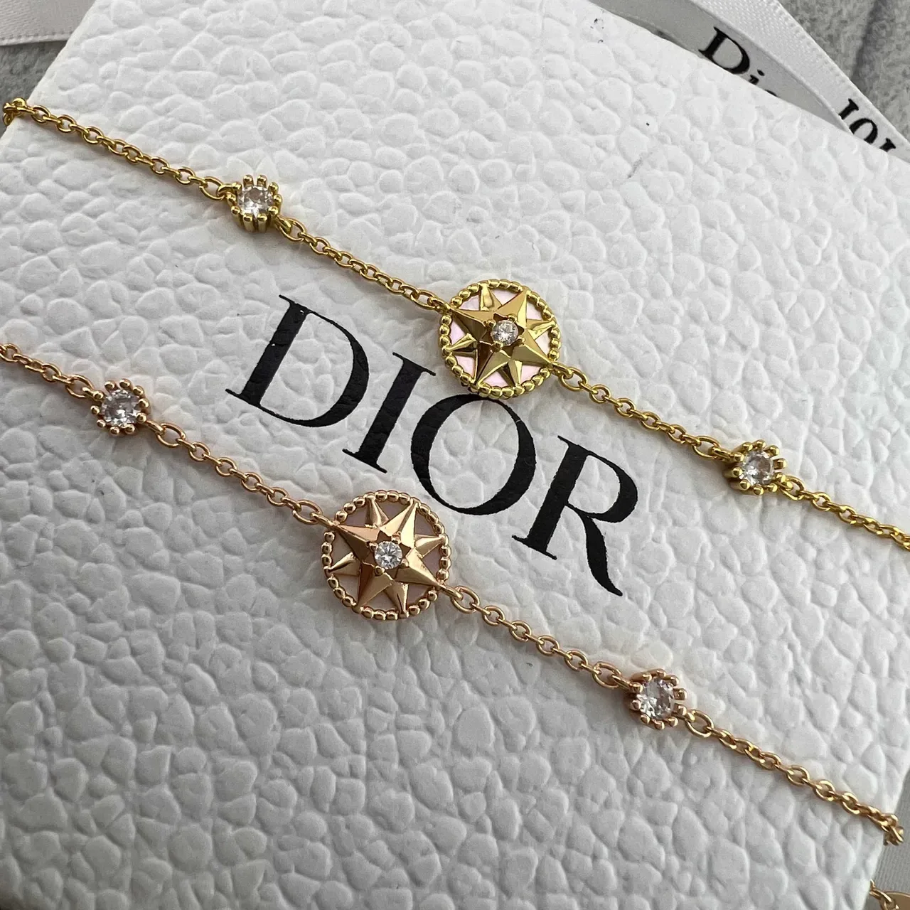 Dior Rose des Vents Gold-Tone Crystal Star Bracelet 5