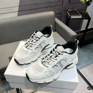 Dior White Black Sole Perforated Mesh Upper Chunky Sneakers