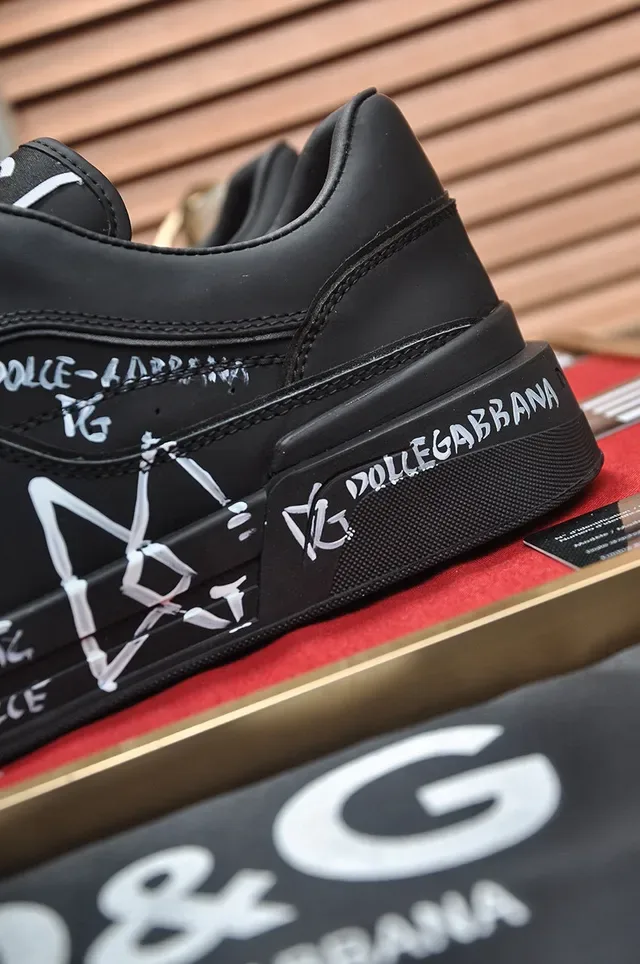 Dolce & Gabbana Portofino Zapatillas Lifestyle Plataforma Graffiti Negro 3