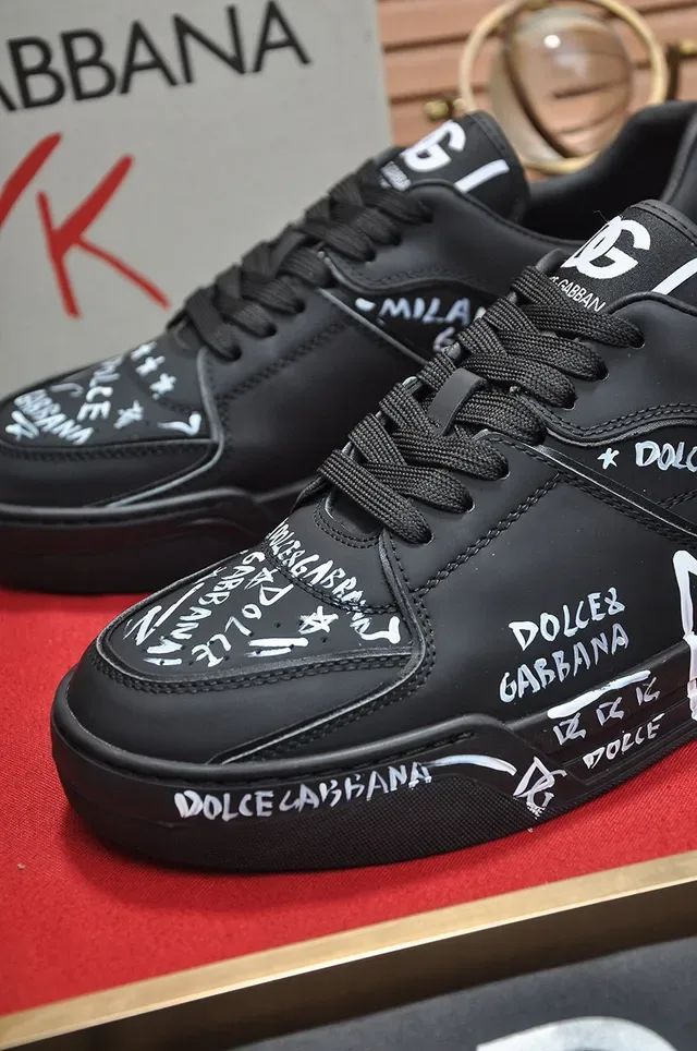 Dolce & Gabbana Portofino Zapatillas Lifestyle Plataforma Graffiti Negro 4