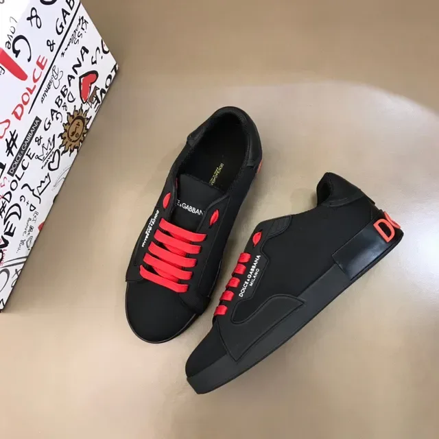 Dolce & Gabbana কালো কমলা লেসবিহীন স্লিপ-অন স্কাল্পটেড রাবার সোল লাইফস্টাইল স্নিকার 8