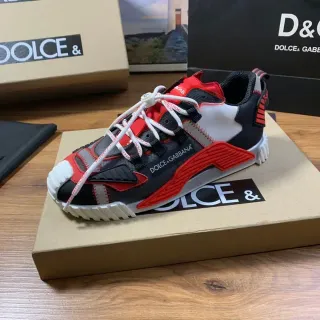 Dolce & Gabbana Black Red White Lifestyle Sneaker