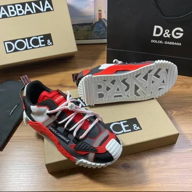 Dolce & Gabbana Black Red White Lifestyle Sneaker 5