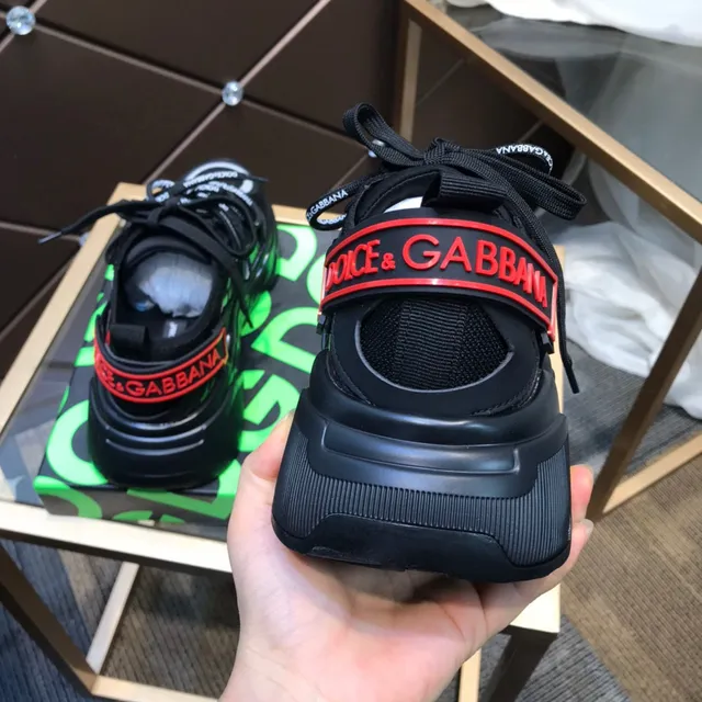 Dolce & Gabbana NS1 काला हरा प्लेटफॉर्म सोल ब्रांडेड वूवन लेस चंकी स्नीकर 6