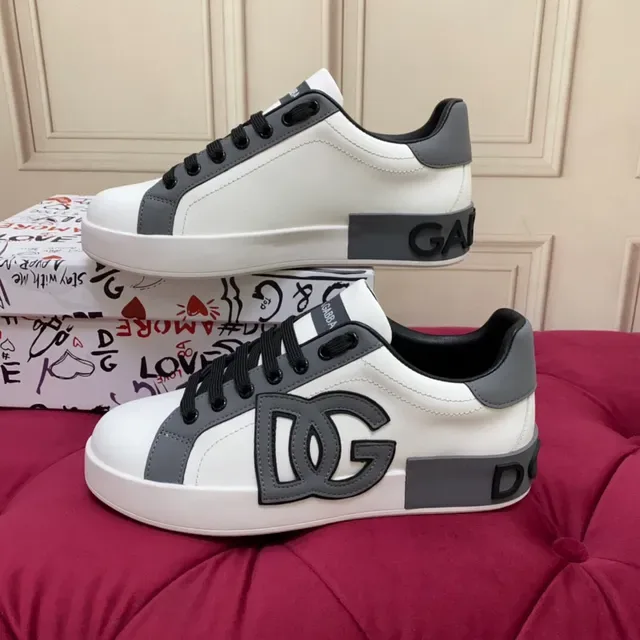Dolce & Gabbana Portofino সাদা ও ধূসর জীবনধারা স্নিকার্স 3