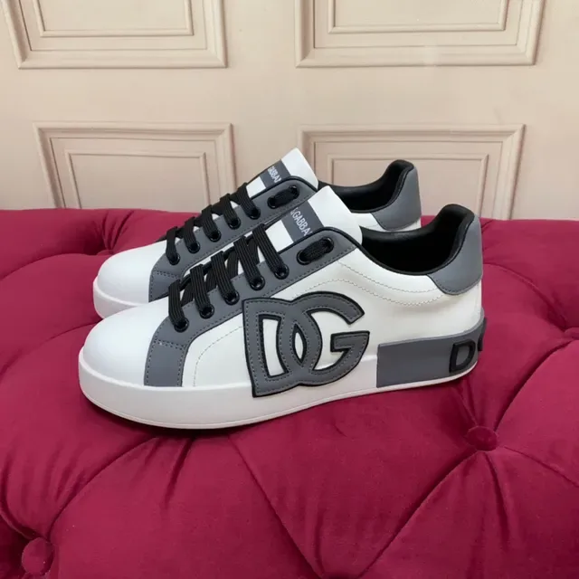 Dolce & Gabbana Portofino সাদা ও ধূসর জীবনধারা স্নিকার্স 4