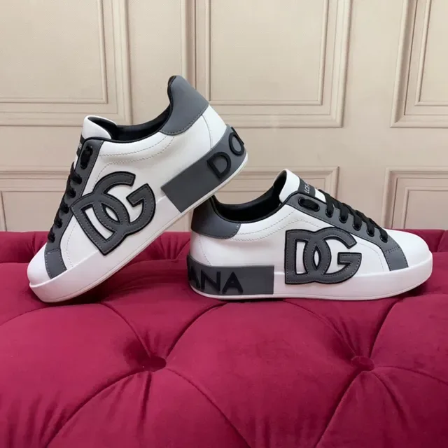 Dolce & Gabbana Portofino সাদা ও ধূসর জীবনধারা স্নিকার্স 7