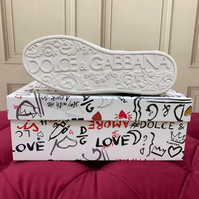 Dolce & Gabbana Zapatillas Lifestyle Blancas y Grises Paneladas 8
