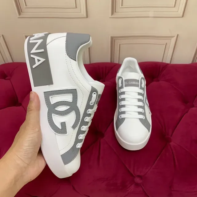 Dolce & Gabbana Zapatillas Lifestyle Blancas y Grises Paneladas 9