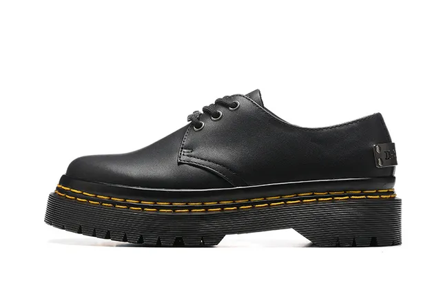 Dr. Martens Jadon Platform Chaussures Oxford en cuir noir 4