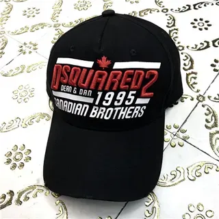 Dsquared2 ICON 1995 কানাডিয়ান ভাই কালো বেসবল ক্যাপ