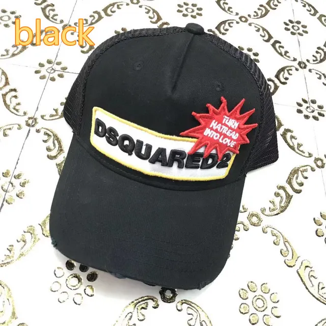 Dsquared2 ICON লাল সাদা এমব্রয়ডারি প্যাচ লোগো মেশ ব্যাক নির্মাণ বেসবল ক্যাপ 2