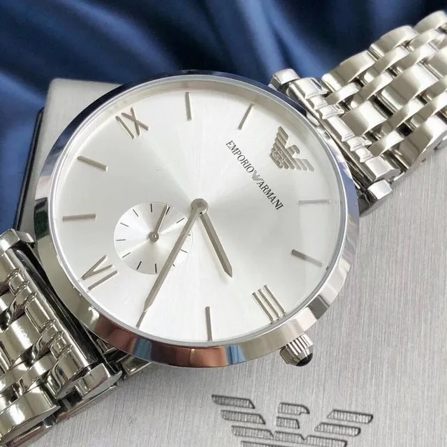 Emporio Armani Classic Reloj de Cuarzo de Acero Inoxidable Plateado 7