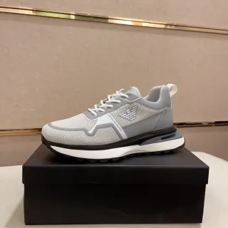 Emporio Armani Gris Malla y Recubrimiento Sintético Sneaker Lifestyle