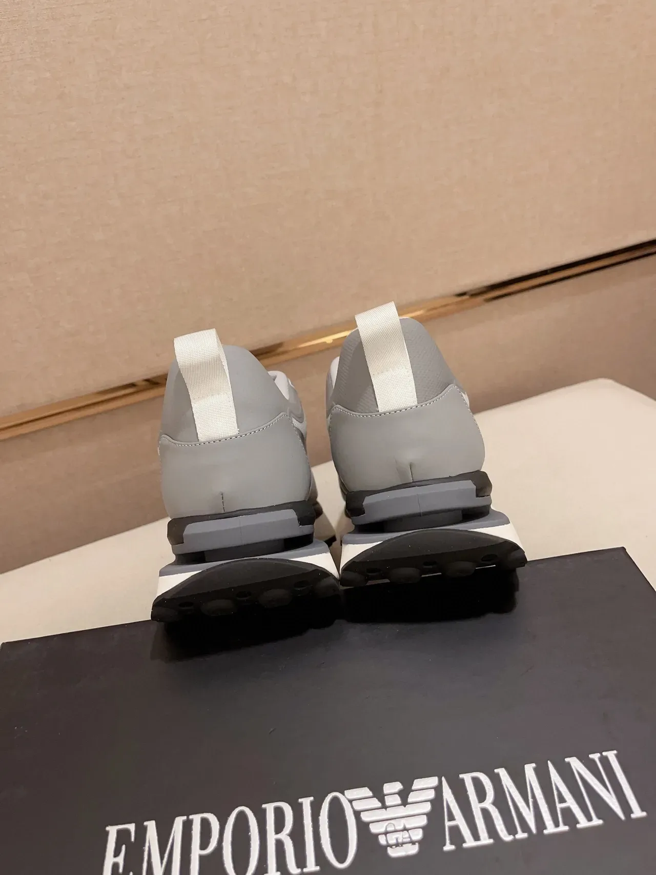 Emporio Armani Gris Maille et Recouvrement Synthétique Sneaker Lifestyle 8