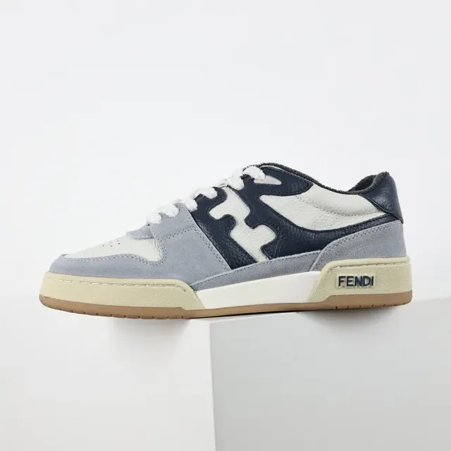 Fendi Blue Navy Low-Top Multi-Material Upper Lifestyle Sneakers 9