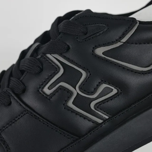 Fendi First 全黑皮革 FF Logo 生活方式运动鞋 6