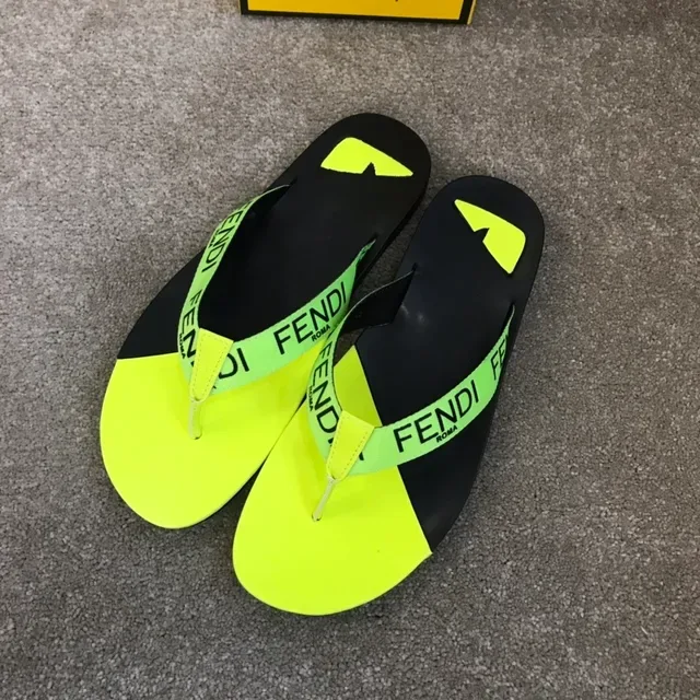 Fendi Logo Strap Color-Blocked Slippers 6