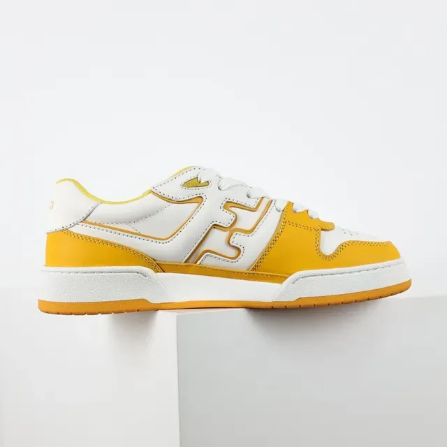 Fendi Mania Sneakers أصفر وأبيض أسلوب حياة 7