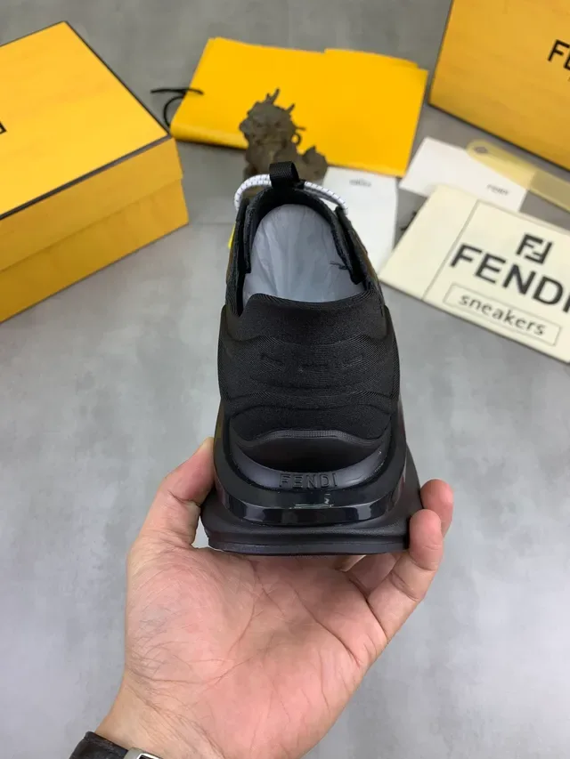 Fendi Run Away Black FF Monogram Chunky Sneakers 4