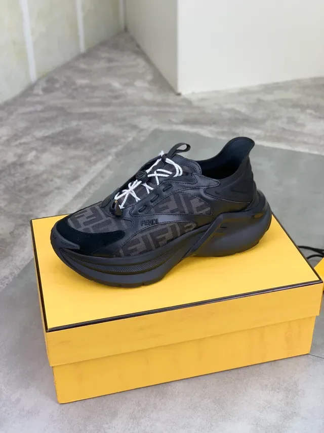 Fendi Run Away Black FF Monogram Chunky Sneakers 5