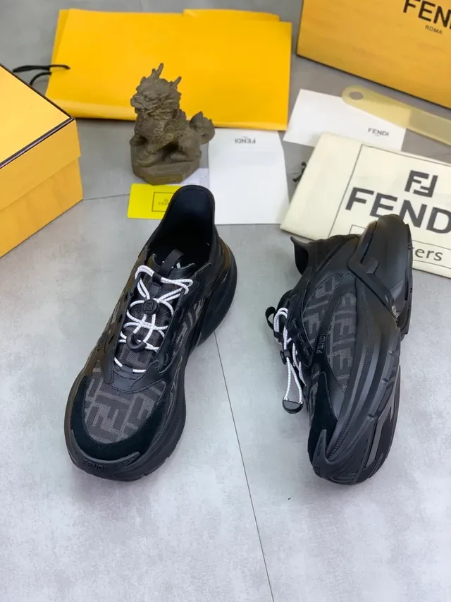 Fendi Run Away Black FF Monogram Chunky Sneakers 6