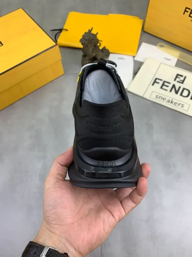 Fendi Runner FF Jacquard Black Brown Chunky Sneakers 3