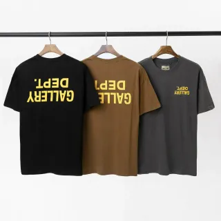 Gallery Dept Black Yellow Oversized Reverse-Print T-Shirt