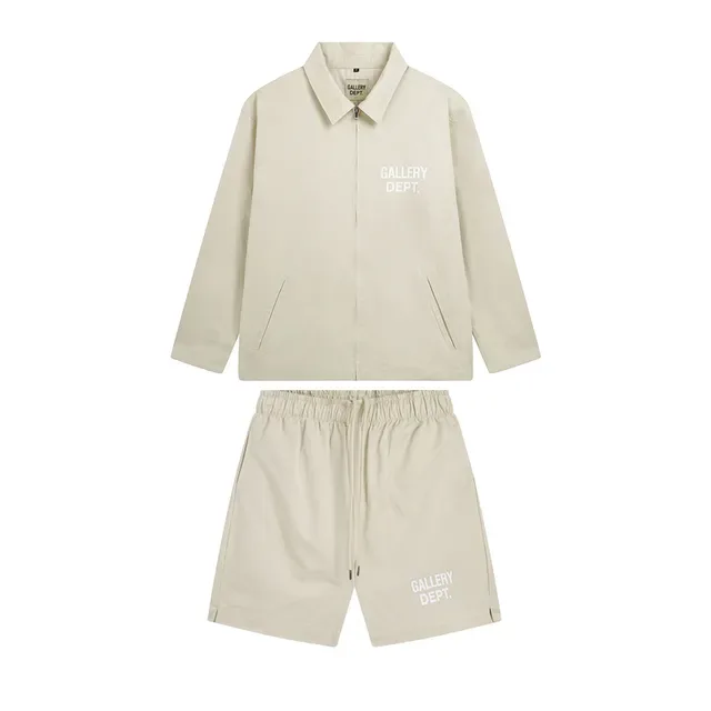 Gallery Dept Elastic Waist Drawstring Beige Shorts 2